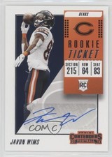 2018 Panini Contenders Rookie Ticket Auto Javon Wims #218 Auto ht1