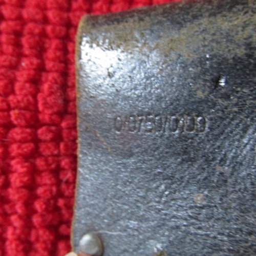 Superb WWII German Bayonet Black Leather Frog; RGM Marked. Hard to find in this