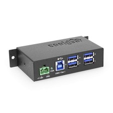 Coolgear 4 Port USB 3.2 Gen 1 Powered Hub with ESD Surge Protection