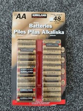 Kirkland Signature AA Alkaline Batteries 1.5V 48 Pack New & Sealed - Long Life 0.33 per battery