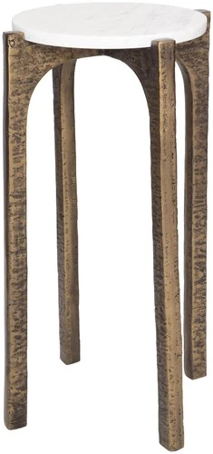 Uttermost 24933 Vivi 12" Diameter Aluminum and Marble Accent - White - Picture 4 of 6