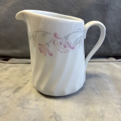Vintage Corning Corelle Pink Trio Creamer Flowers