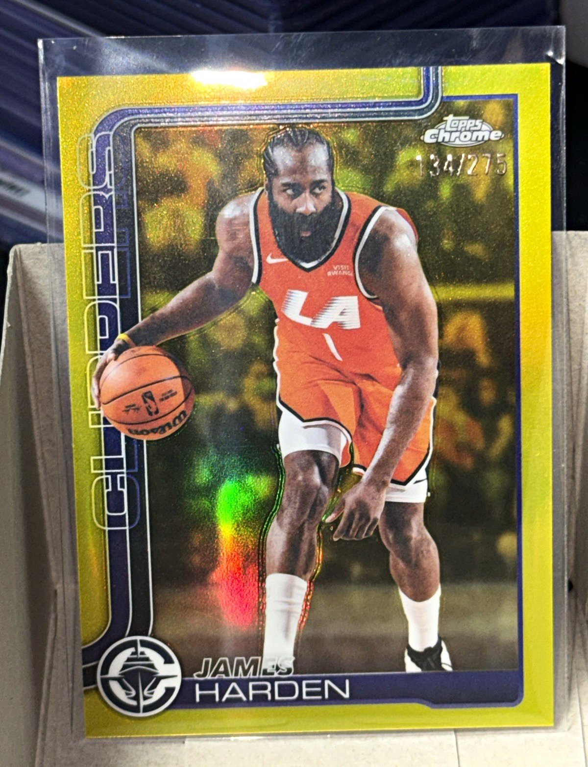Topps Chrome UPDATE 2025-26 James Harden Yellow Refractor Parallel /275
