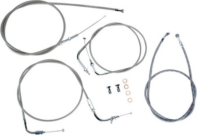Baron Custom Accessories Stainless Cable and Line Kit (+16in.) - BA-8014KT-16