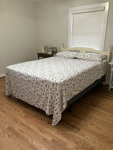 Cynthia Rowley 4-Piece Queen Sheet Set Poodle Dalmatian Dachshund Pug Retriever