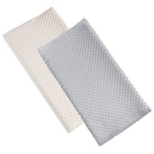 2 Pack Solid Changing Table Pad Cover Cradle Sheet, Fits 32"/34''x16 Contoure...