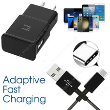 USB Adapter Fast Wall Charger TypeC With Phone Charging Cable For Samsung Galaxy