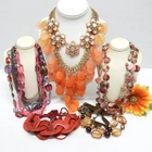 VINTAGE TO NOW FASHION COSTUME JEWELRY NECKLACE LOT ASSORTED TYPES & MATERIALS