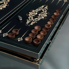 Maple Wood Backgammon Set Dragon, Tabletop Game Board, Gift for Family&Friends