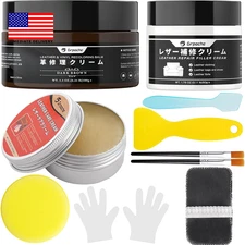 Leather Recoloring Balm Brown, Mink Oil Leather Conditioner & Leather Filler Cre