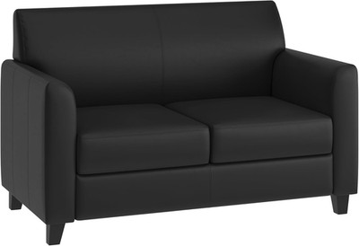 Hercules Diplomat Leathersoft Loveseat, Modern Black Sofa for Living Room/Office