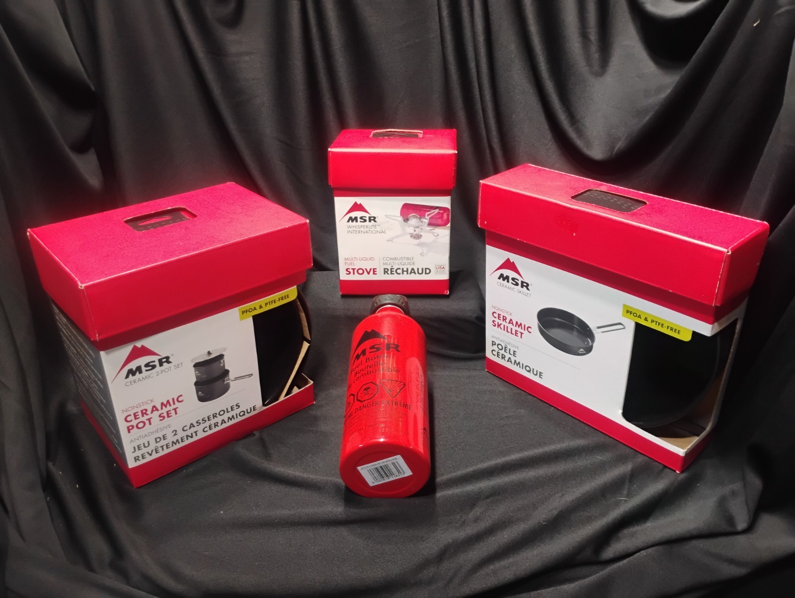 MSR Backpacking BUNDLE - Stove Cookset Skillet Fuel Bottle  