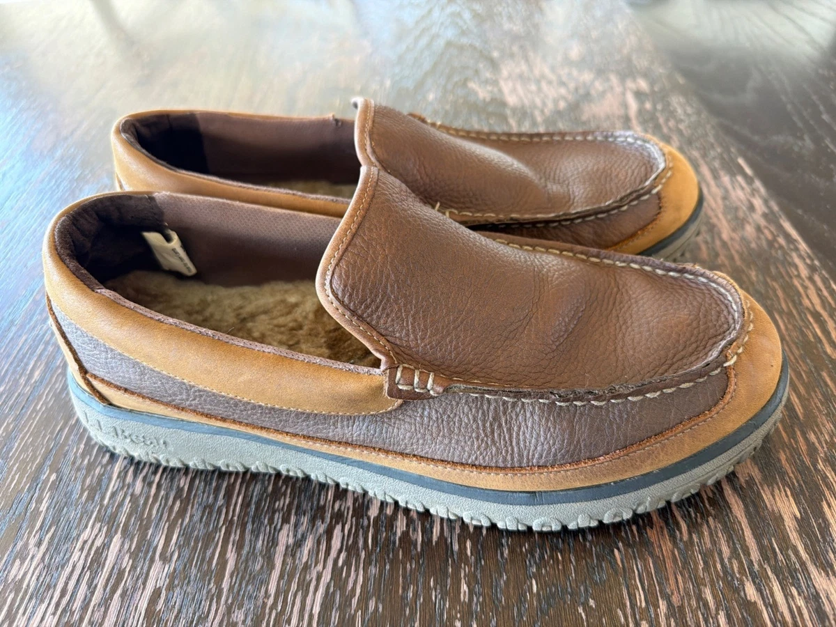 L.L. Bean Men’s All-Week Slipper Mocs Brown Leather Size 11 M - Item 212984 L.L. Bean Leather Upper Brown Slippers for Men for sale | eBay main image 3