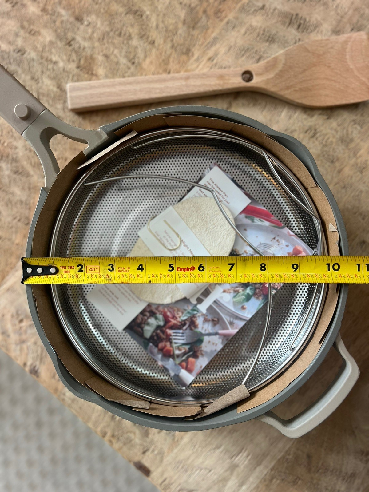 Our Place Always Pan 2.6qt  w/ Wood Spoon + Sponge • Color STEAM