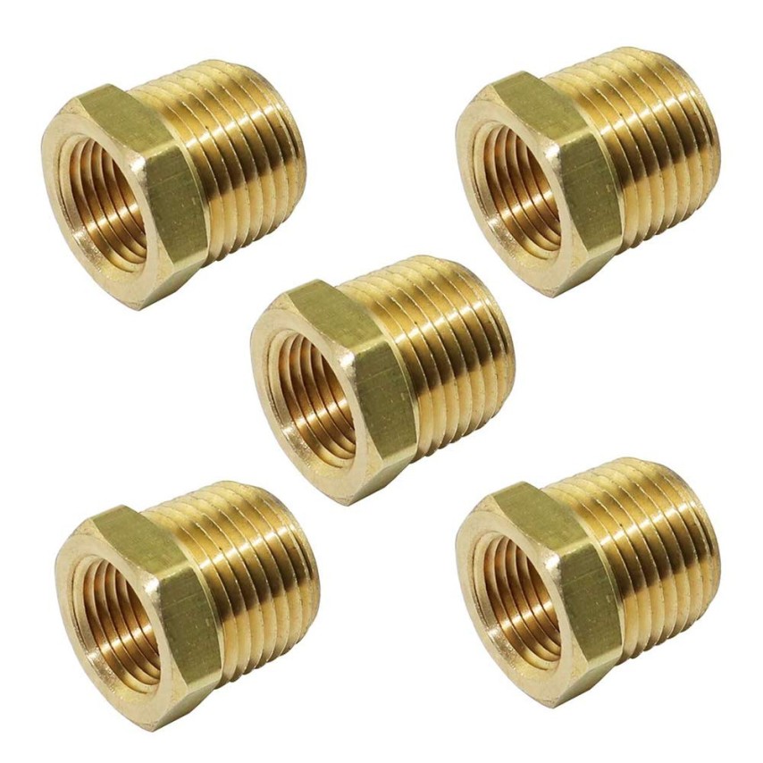 TL TOOLEGIN 3/8" NPT Male x 1/4" NPT Female Brass Bushing Reducer Adapter Reduci