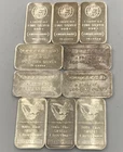 10 Engelhard 1ozt .999+ Fine Silver BARS mixed designs  L24559