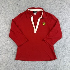 Vintage Women’s Ferrari Deep V Neck 3/4 Sleeve Shirt Size 3