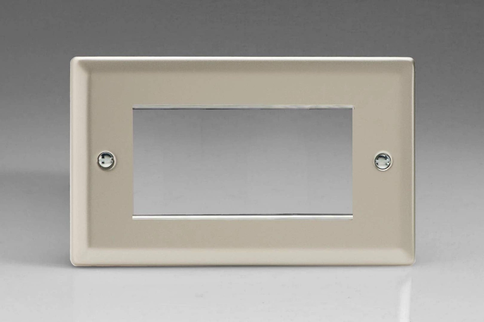 Varilight Data Grid Face Plate For 3 or 4 Data Module Widths Satin Chrome XNG4