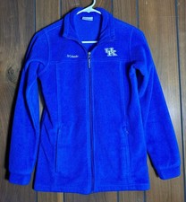 Columbia Kentucky Wildcats Youth Fleece Blue Full Zip Jacket Size 14/16 - NICE