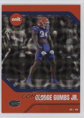 2025 Onit Athlete Florida Gators Parallel Platinum 25/49 George Gumbs Jr 1t1d