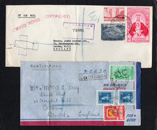 VENEZUELA - 1952 - POSTAL HISTORY - TWO REGISTERED COVERS - WITH CARACAS CDS