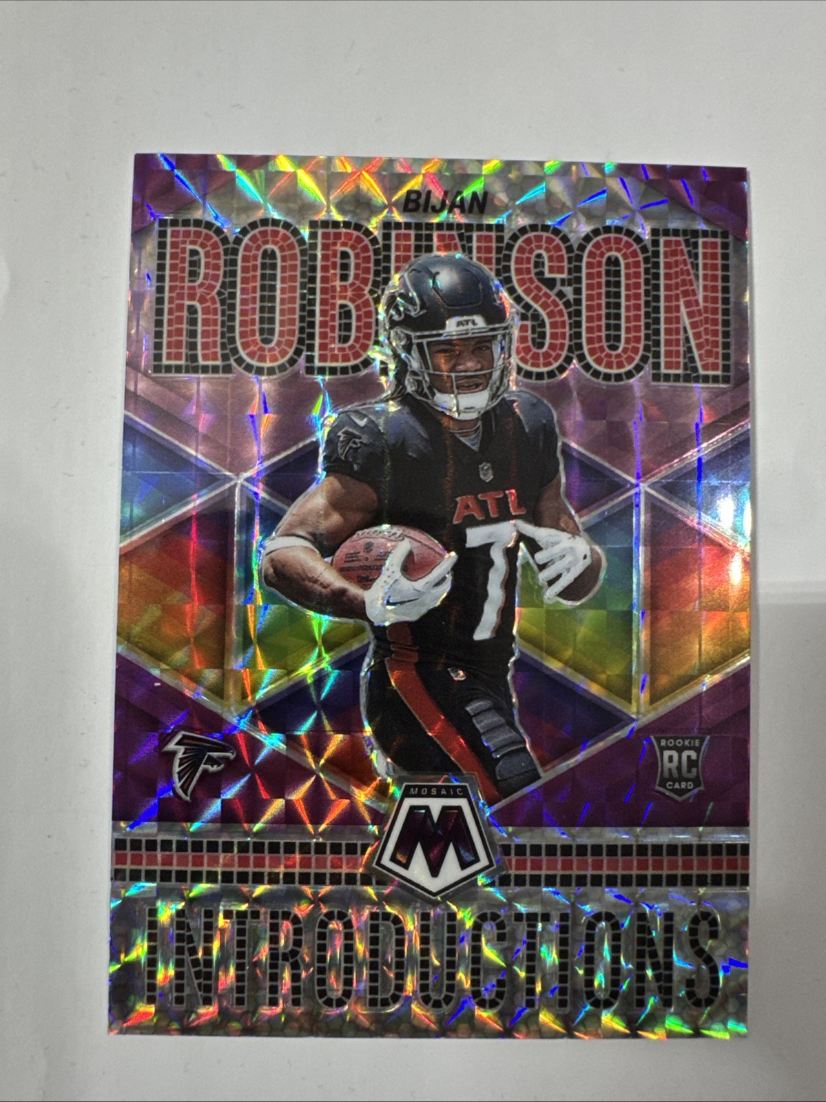2023 Panini Mosaic Introductions Bijan Robinson /49 Purple #I-6 (RC)