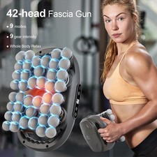 42-Head Massage Gun 9 Modes, Muscle Vibrating masajeador Deep Tissue Massager