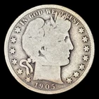1905 USA. Barber Half Dollar. Philadelphia Mint. Silver. KM-116.