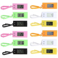 Keychain Pocket Watch Mini Key Ring Digital Watch Clip on Portable