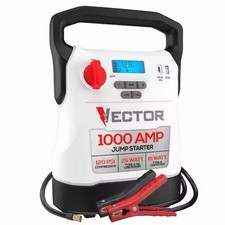 Vector 1000 Amp Jump Starter 120 PSI Air Compressor USB-C USB-A Power Works V8