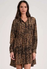 Elan - Long Sleeve Dress Gold Wisteria