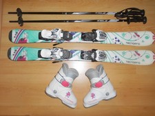 Kinderski 90cm Tecno Sweety+Stiefel Gr.25/26 Rossignol+Stöcke 85 cm