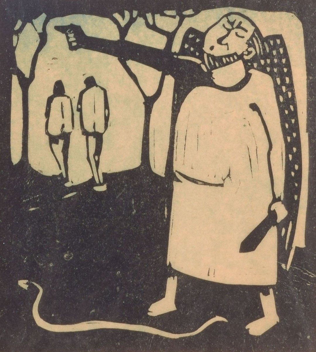 【版画】Åke Holm Åke Holm. Woodcut on paper. Figural composition. Mid-20th C. | eBay