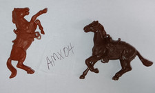AMX04 Marx Western Playset HORSES in Vintage Polyethylene 54mm Plastic