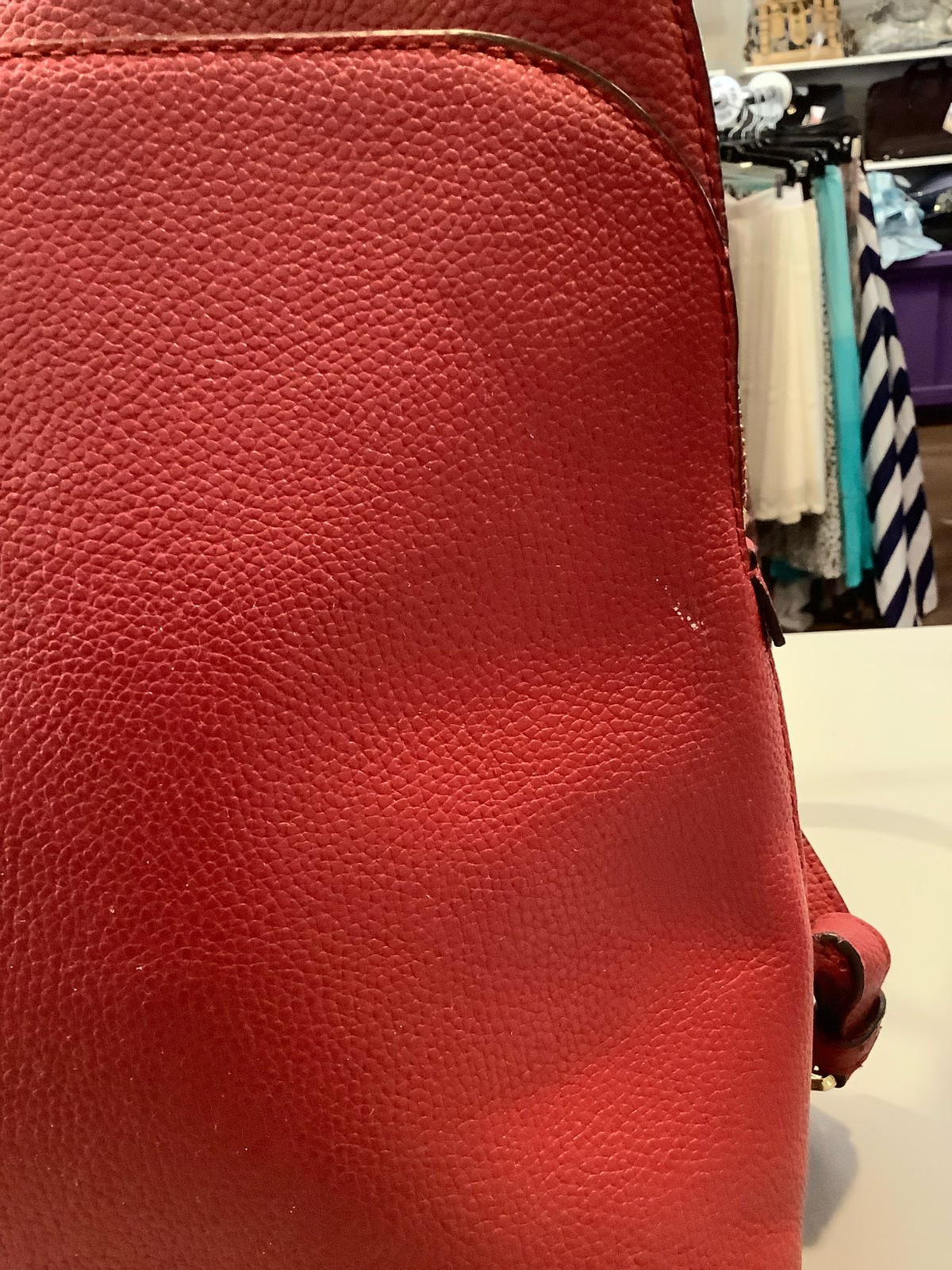 Michael Kors Large Adele Red Backpack - image 5