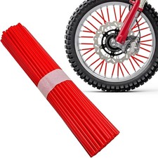 72Pcs Motorcycle Dirt Bike Spoke Skins Covers Wraps Wheel Rim Guard Protector