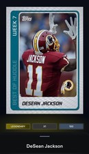 2015 Topps NFL Collect DIGITAL 2015 Deshawn Jackson Legendary BoH cc100