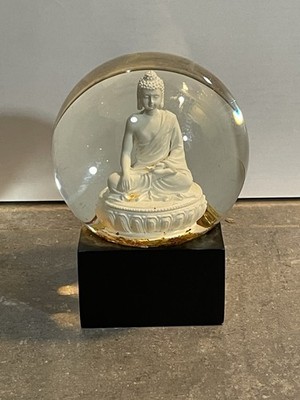 White Buddha Magical Snow Globe Good Fortune make all your dreams come true! 
