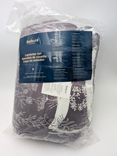 BEDSURE Queen 3 Piece Comforter Set - Lavender Purple Comforter, Floral Bedding