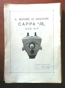 Der Luftfahrtmotor CAPPA "18" 450 PS von Motor Italia Dez. 1926 - E 7444