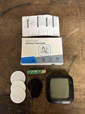 NEW Multi-function Electronic Hygrometer 2.25  - Black - Temperature, Humidity