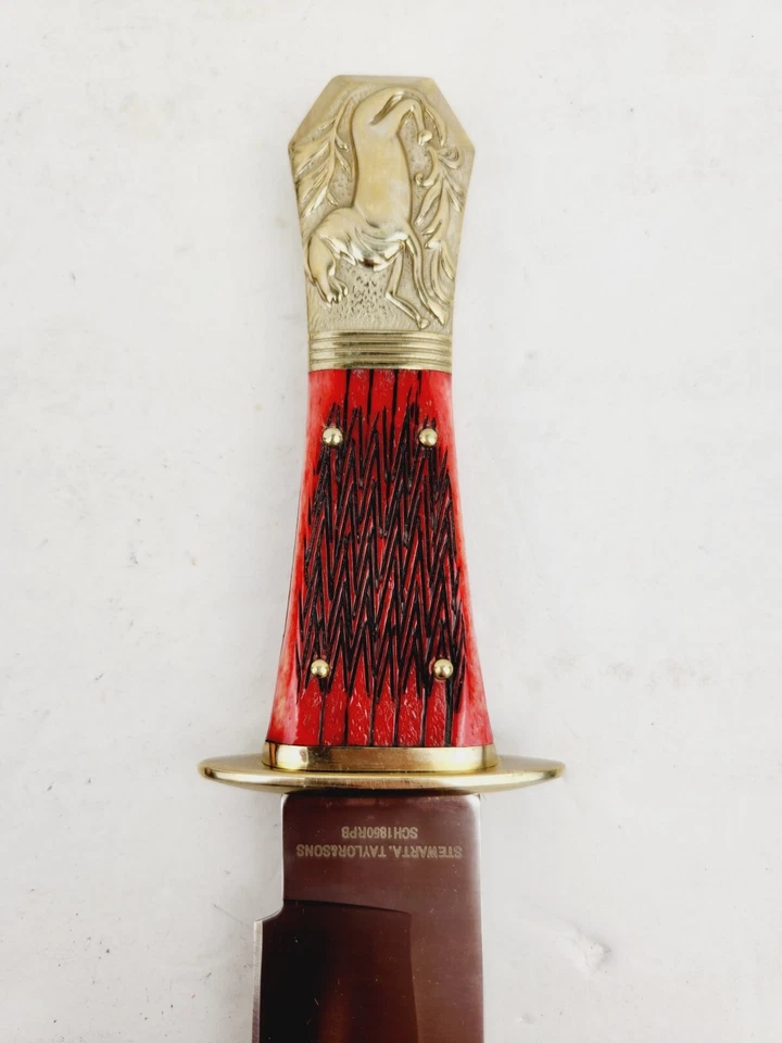 CUCHILLO BOWIE STEWART TAYLOR SCHRADE CUSTOM PREMIUM 15" SCH1850RPB 10" Hoja Foto 4 de 4