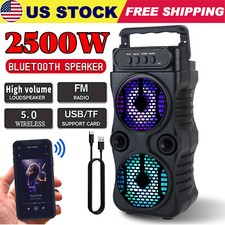 2500W Portable Bluetooth Speaker Subwoofer Heavy Bass Stereo Sound System NEW