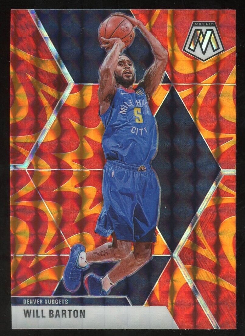 2019-20 Panini Mosaic Will Barton Reactive Orange Prizm #151