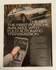 1977 Porsche 924 Print Ad Available With Fully Automatic Transmission Vintage