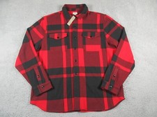J Crew Shirt Mens 2XL XXL Red Buffalo Plaid Seaboard Soft Knit Flannel