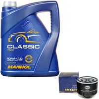 MotoröL Set 10W-40 5 Liter + ÖLfilter FüR Nissan Note Primastar Opel Renault 1.5