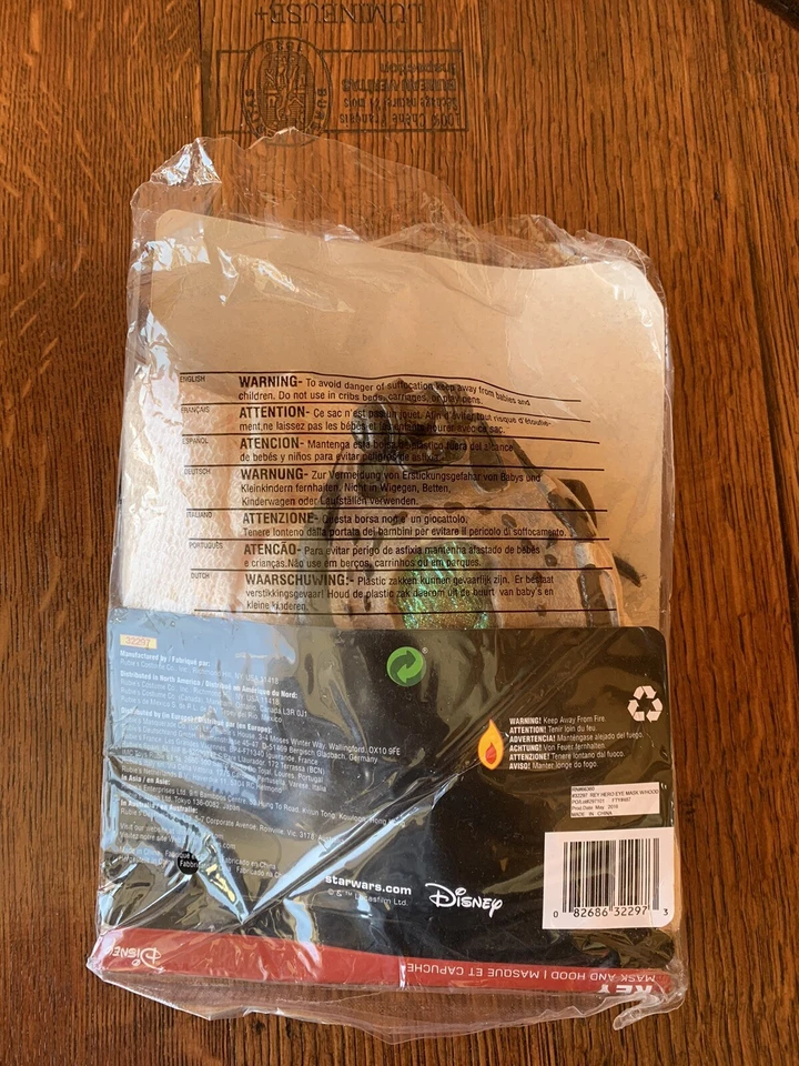 Lady ADULT REY EYE MASK W/ HOOD Goggles Disney Star Wars VII 7 THE FORCE AWAKENS - Image 2 of 2