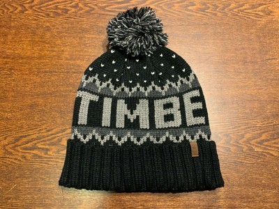 Timberland uomo cuffia berretto nero Knit in cuffed pon pon fantasia  scritta | eBay