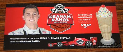 2015 Graham Rahal Steak 'N Shake Milkshake Indy 500 Indy Car thinstock handout